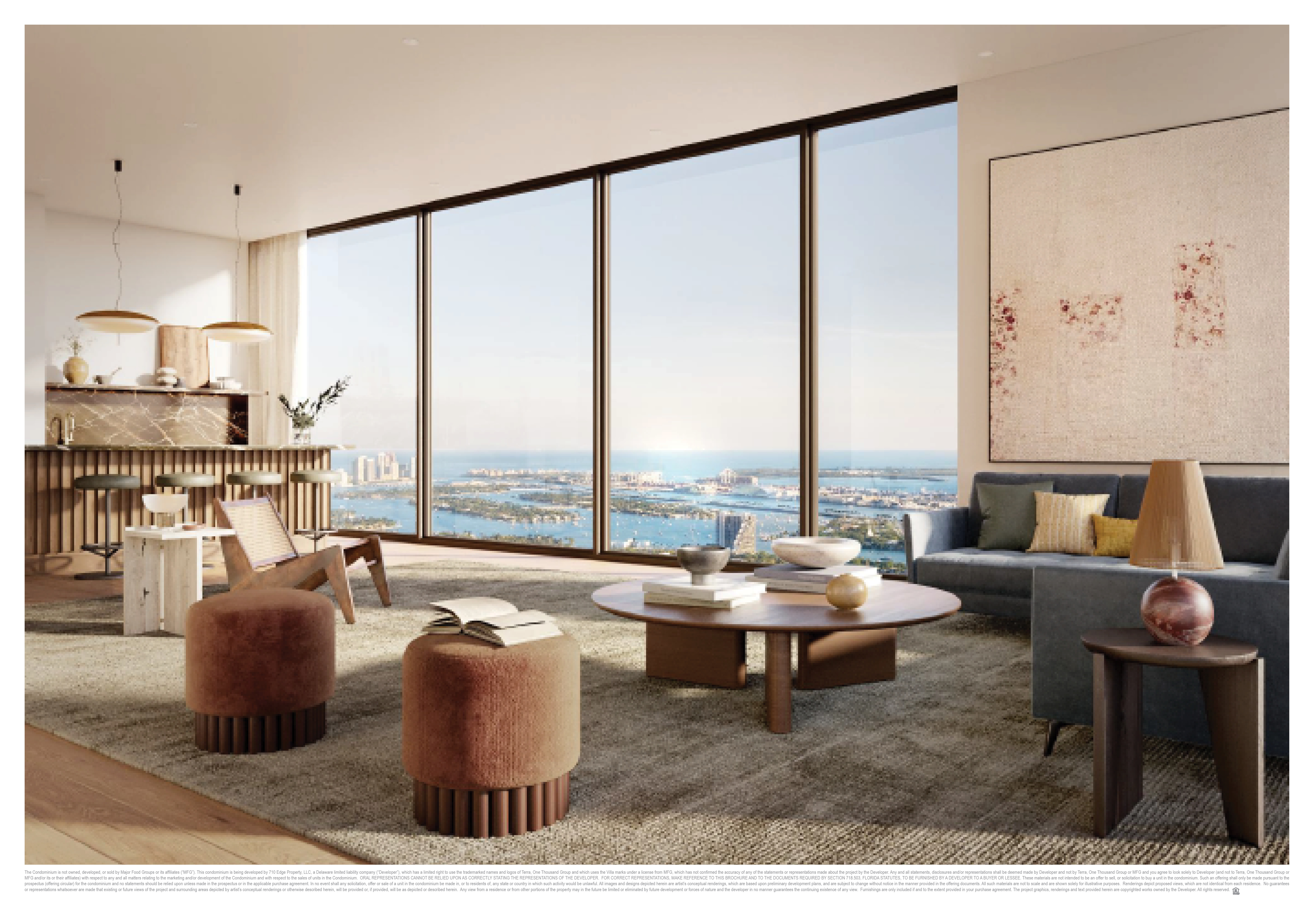 Family room with panoramic windows